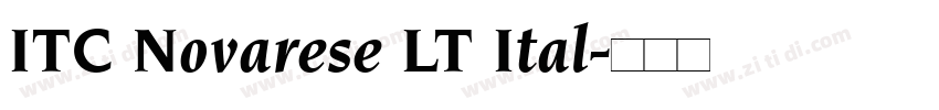 ITC Novarese LT Ital字体转换